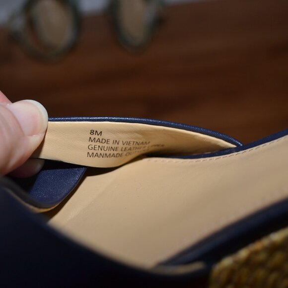 Talbots LOT of 2 Royce Canvas Palm & Vachetta Leather Wedge Sandals, sz 8M - Picture 10 of 11